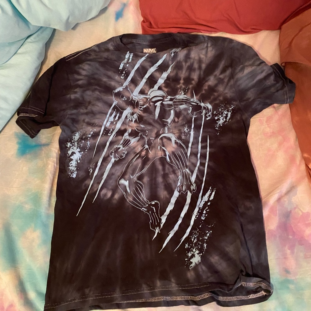 Black panther tie dye tee shirt